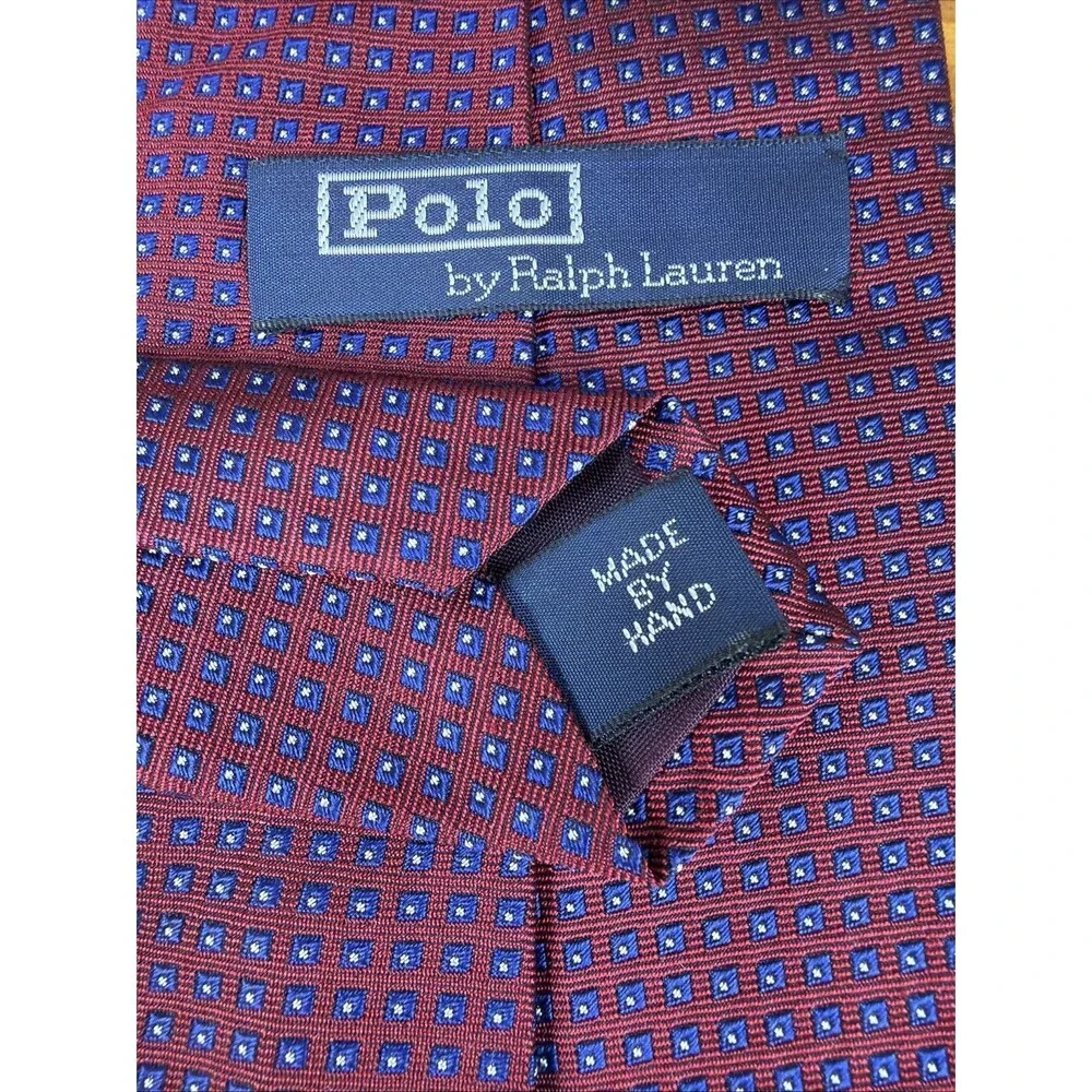 Vintage POLO Ralph Lauren Luxury Tie Handmade 100 % Silk Made In USA